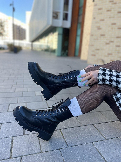 SOTHBY'S Черевики жіночі Sothby's чорні натуральна шкіра з утепленням висота 18см (M-1730/2 531 Коломия - фото 7