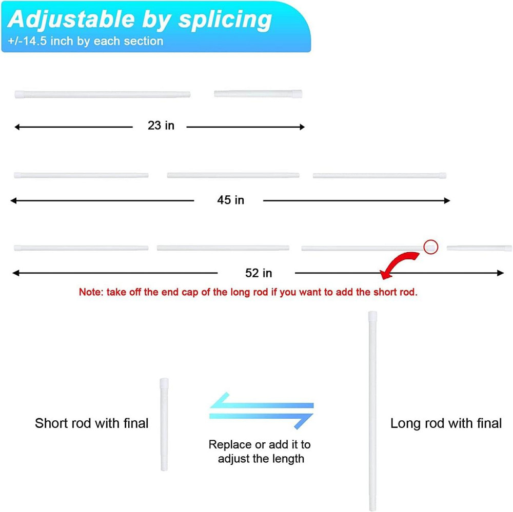 Регулируемый карниз FLY HAWK 99-121 см, нержавеющая сталь, 16 мм, комплект 2 шт, серебристый, карниз Киев - изображение 3
