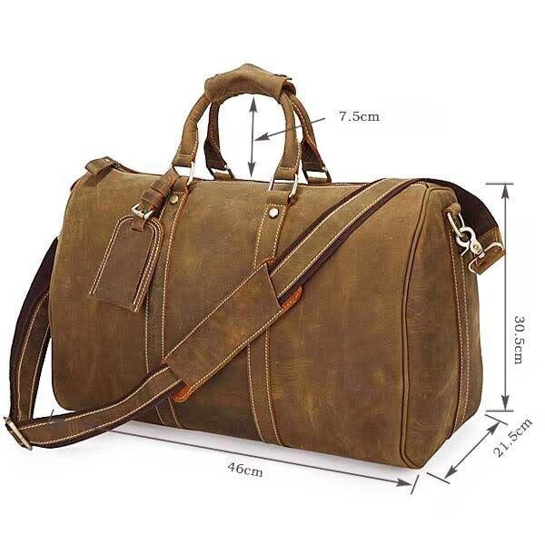 Сумка дорожня Vintage 14050 з вінтажній шкіри Коричнева Київ - фото 2