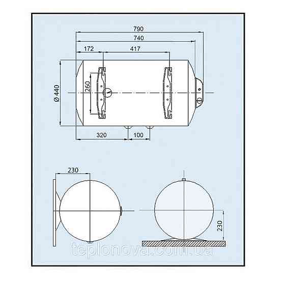 Водонагрівач LEOV LH Dry 80 l горизонтальний сухий тен Чернівці
