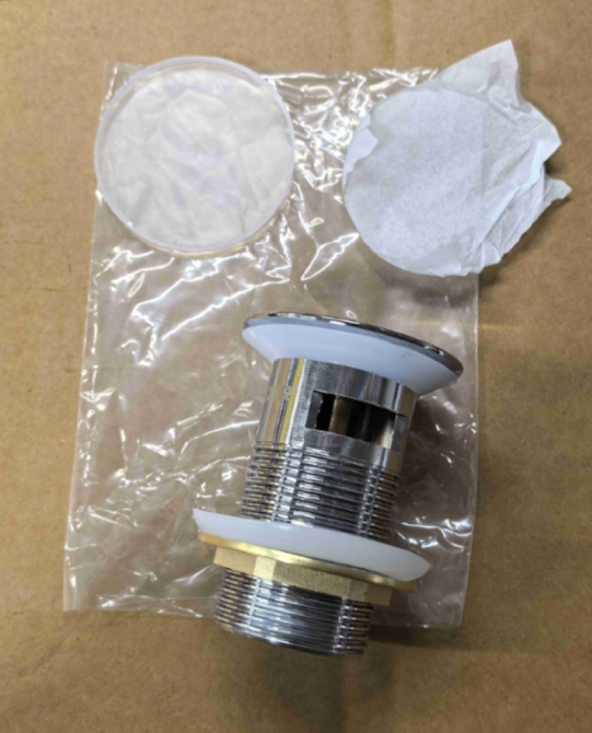 Донный клапан для раковины Koer PW-09-01 1 1/4'' с переливом автоматический СLICK-СLACK (Цвет хром) (KR5796) Киев - изображение 7