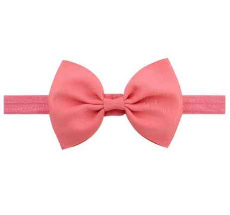 Детская повязка кораллового цвета - окружность головы 40-60см, бант 12см Киев