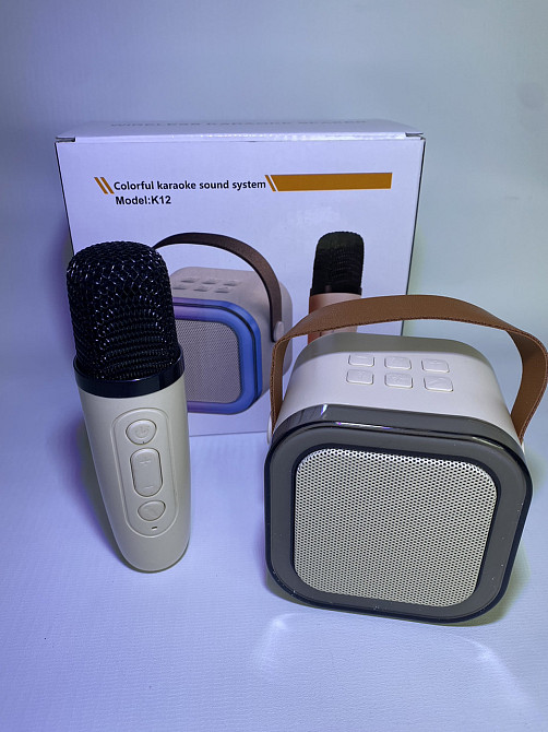Бездротове караоке для дітей та дорослих караоке мікрофон K12 з колонкою та підсвічуванням Одеса - фото 7