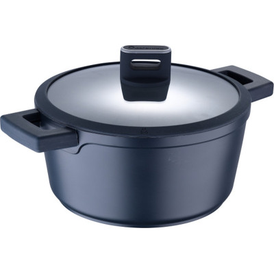 Каструля MasterPro Indigo з кришкою 24 см 4,5 л (BGMP-7979) Вінниця - фото 1