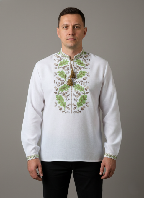 Чоловіча вишиванка орнамент Дубки Київ - фото 1