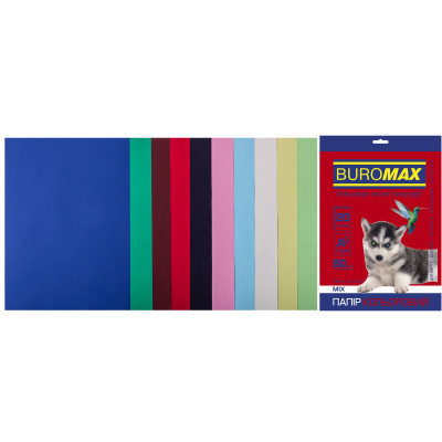 Бумага Buromax А4, 80g, DARK+PASTEL, 10colors, 20sh (BM.27211120-99) Винница - изображение 1
