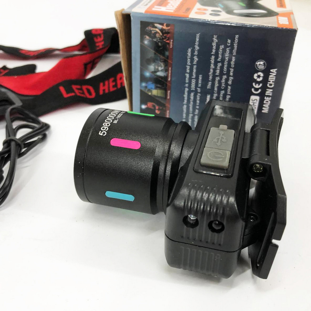 Портативный светодиодный налобный фонарь KX-1832-TG, Головной фонарь аккумуляторный светодиодный мощный AO-25 Львов - изображение 7