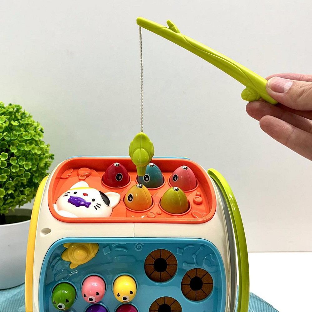 Багатофункціональний розвиваючий Куб 9в1 сортер шестерні піаніно годинник рухливі деталі ксилофон (6216) Чернигов - изображение 8