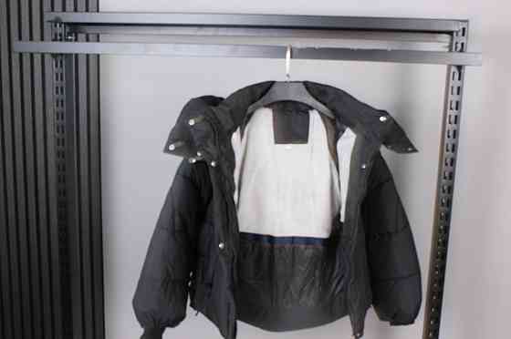 Детская зимняя черная куртка для девочки подростка 158 Николаев