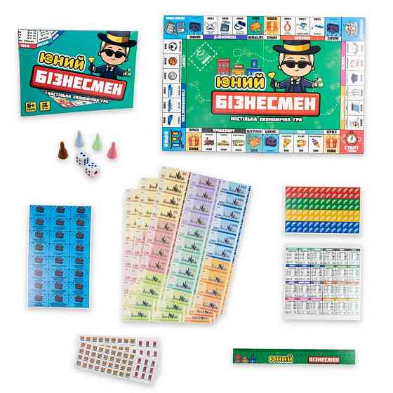 Настільна гра Юний Бізнесмен 30341 картки та тайли власності Вінниця