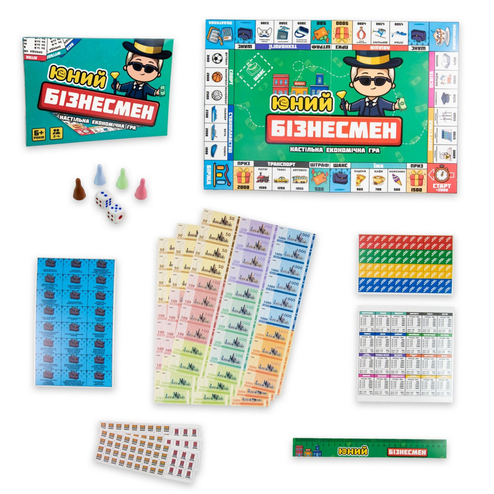 Настільна гра Юний Бізнесмен 30341 картки та тайли власності Вінниця - фото 2