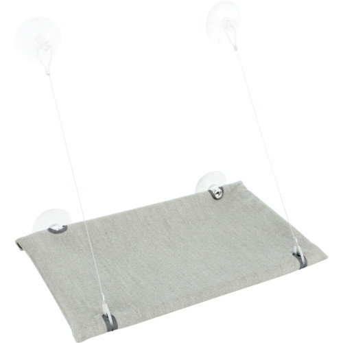 Лежак Trixie для вікна з кріпленнями велюр 50 х 30 см сірий Київ - фото 1