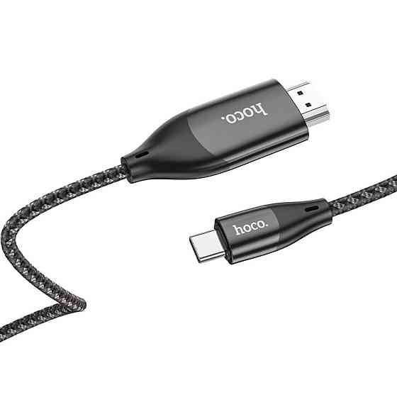 Кабель HOCO UA16 Type-C to HDTV HD on-screen cable Metal Gray Київ