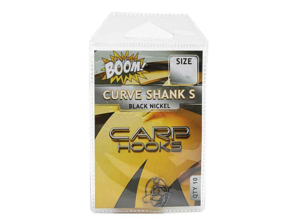 Гачок для мирної риби Curve Shank S №6 (10 шт/уп) (Black Nickel) ТМ BOOM Київ - фото 1