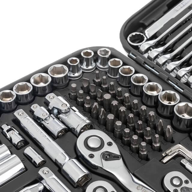 Набір інструментів INTERTOOL 1/2 "& 3/8" & 1/4 ", 219ед., Cr-V STORM - набір інструменту для авто Львів - фото 7