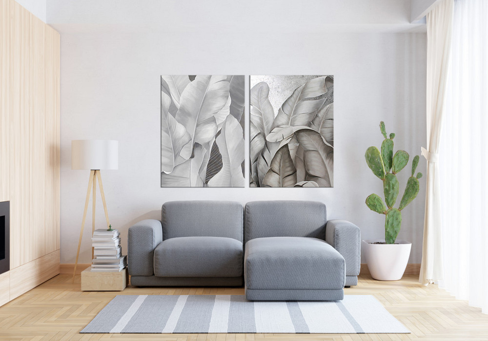 Модульная картина в гостиную / спальню Листя квітки  TLV-2_006 120х170  см Киев - изображение 3