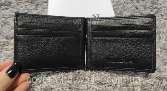 Чоловічий шкіряний затиск для грошей і карток Marco Coverna M102 ST Leather Київ
