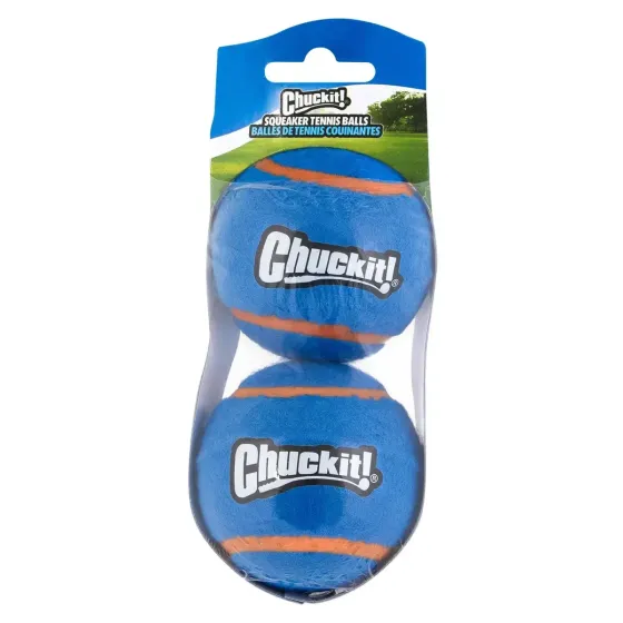 Теннисные мячики для собак Chuckit! Squeaker Tennis Ball игрушка с пискавкой размер М, набор 2 шт Винница