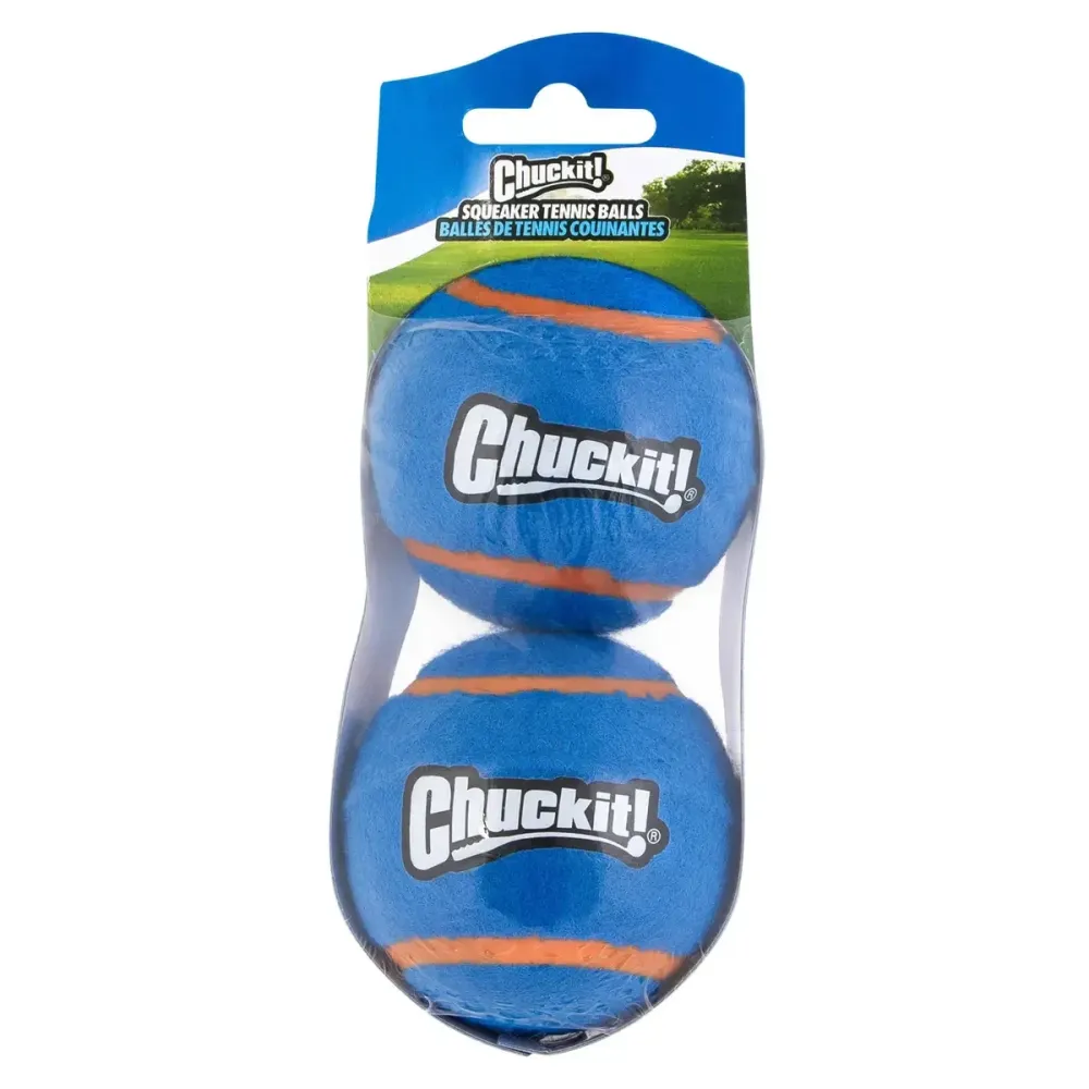 Теннисные мячики для собак Chuckit! Squeaker Tennis Ball игрушка с пискавкой размер М, набор 2 шт Винница - изображение 1