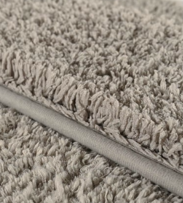 Коврик для ванной и душа коврик с накладкой для ног в ванную комнату,флисовый,атискользящий 50х80 см,серый Каменец-Подольский - изображение 7