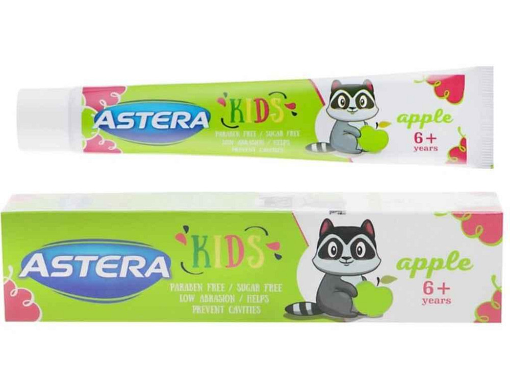 Зубна паста 50г дитяча -Kids Яблуко ТМ ASTERA Київ - фото 1