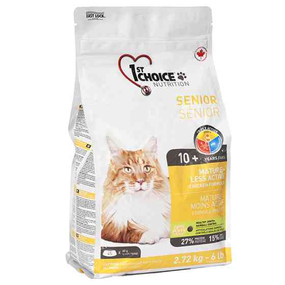 1st Choice Senior Mature Less Aktiv ФЕСТ ЧОЙС СЕНЬОР сухой суперпремиум корм для пожилых или малоактивных котов Киев