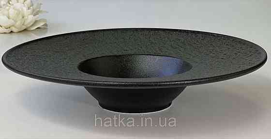 Тарілка для ризото "Чорний обеліск" 28*12,5*5,5 см кругла кераміка для дому та ресторанів Київ