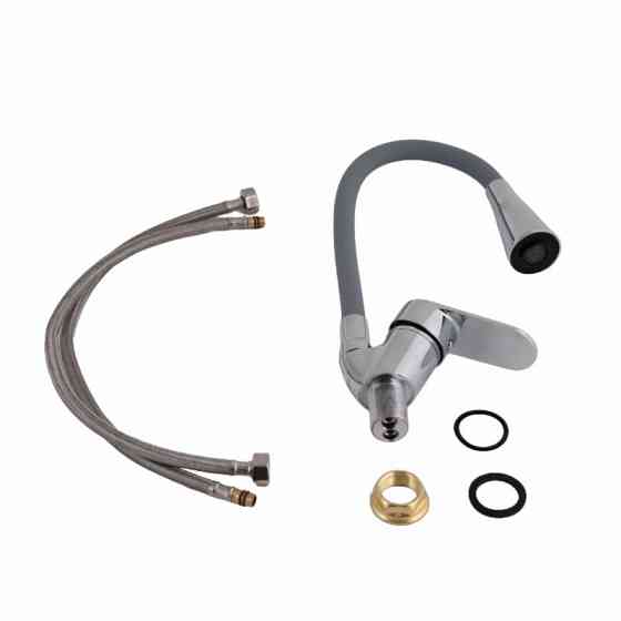 Смеситель для кухни Lidz Tani 008F3 с гибким изливом (k40) LDTAN008F3GCR39507 серый / хром Киев