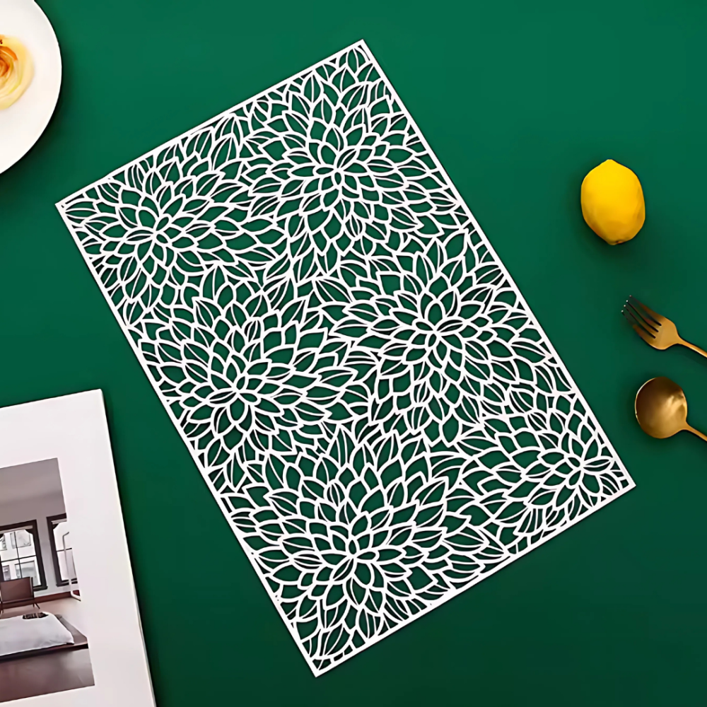 Сервировочная салфетка под горячее коврик сервировочный серебристый, 45×30см, набор 2шт Каменец-Подольский - изображение 4