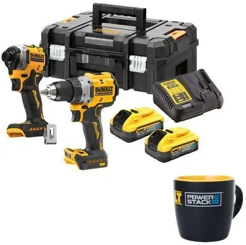 DeWalt Zestaw COMBO 2 narzędzi akumulatorowych 18V w kufrze TSTAK II DCK2051E2T Київ - фото 1