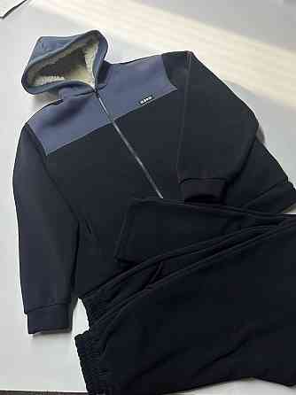 Чоловічий теплий костюм на флісі з хутром Сірий 56/58 Харків