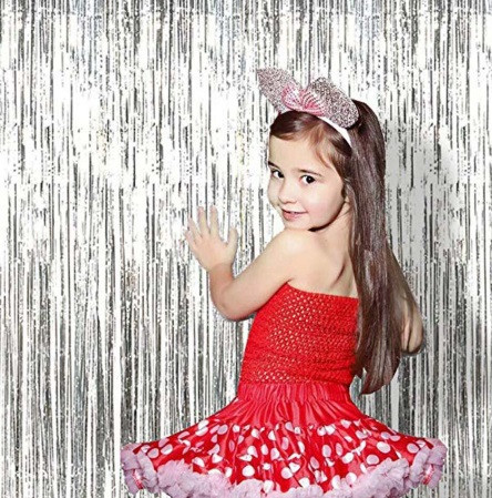 Дощик для фотозони 1 м на 1 м сріблястий Київ - фото 4