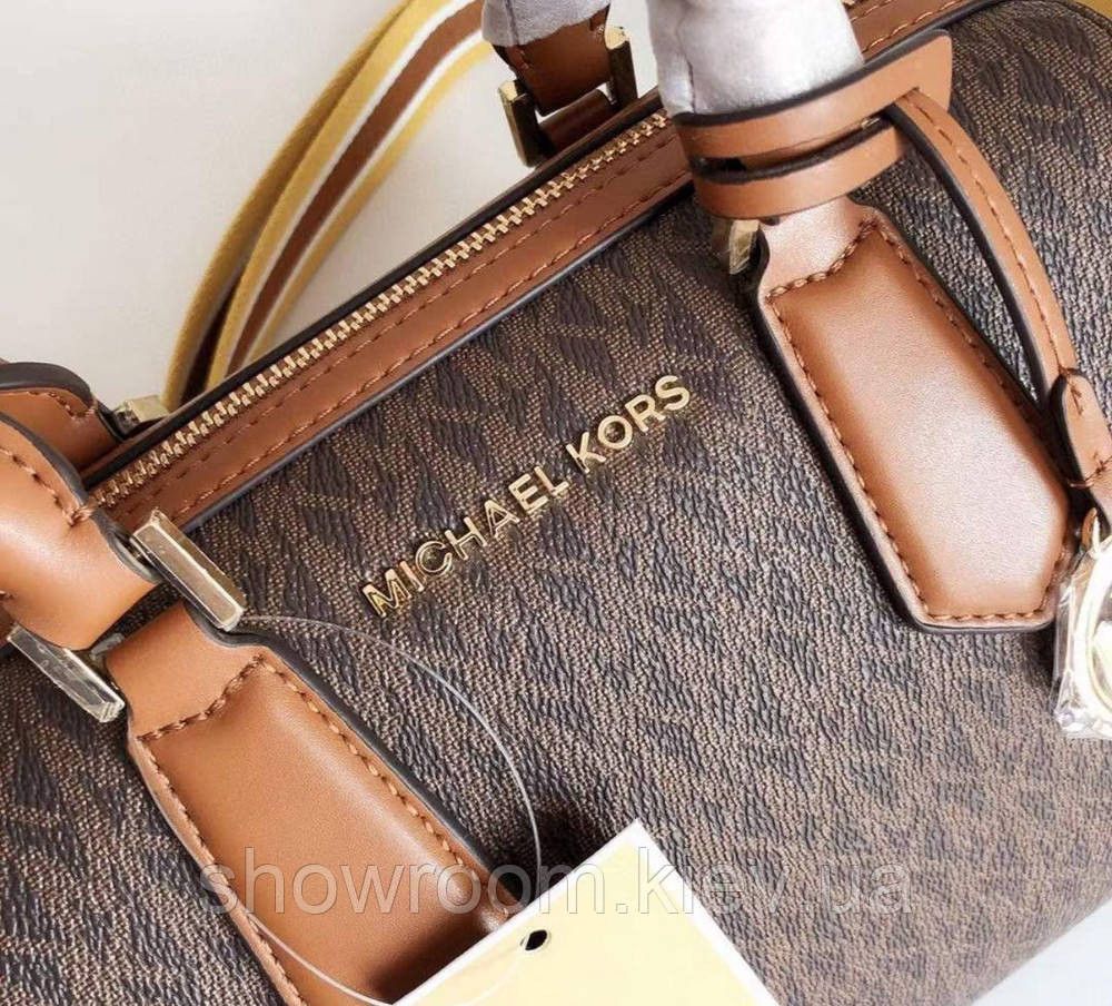 Брендовая женская сумочка саквояж MK Hayes Duffle brown Киев - изображение 7