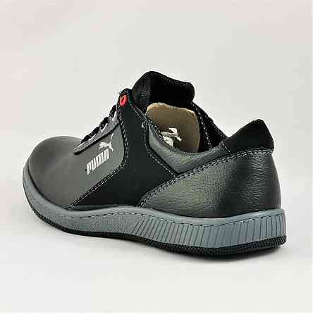 Кроссовки Мужские Puma Чёрные Кожаные Мокасины Пума (размеры: 40) Видео Обзор Днепр