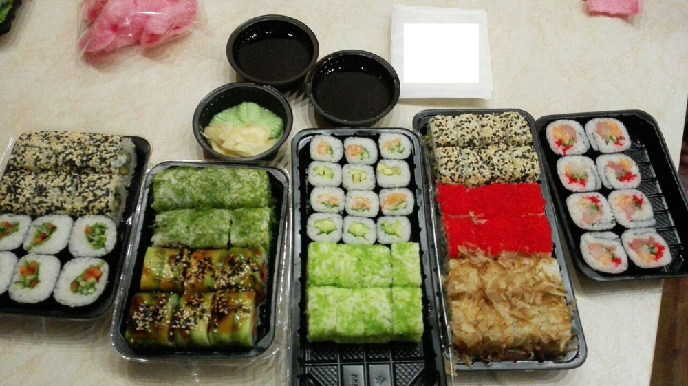 Упаковка для суші з поділками ПС-610ДЧ 27,5*19,5*40см 50 шт/уп Харків - фото 2