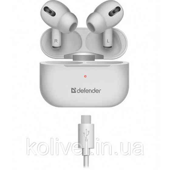 Навушники з мікрофоном Defender Twins 636 Pro TWS, Bluetooth, білі (63636) Киев