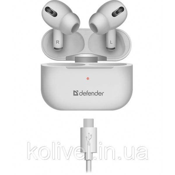 Навушники з мікрофоном Defender Twins 636 Pro TWS, Bluetooth, білі (63636) Киев - изображение 5
