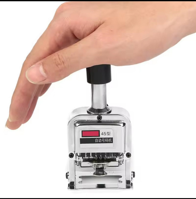 Автоматичний нумератор LUWEI на 6 цифр з фарбою Киев - изображение 3