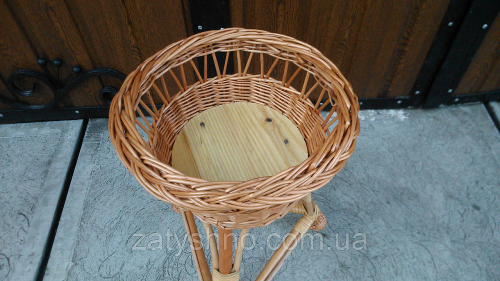 Подставка плетеная из лозы для цветка Киев - изображение 3