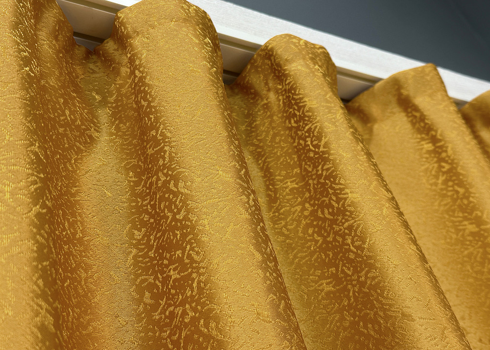 Комплект коротких штор VR-Textil Жакард № 354ш Золотистий 100х170 см 2 шт (35-0402) Київ - фото 8