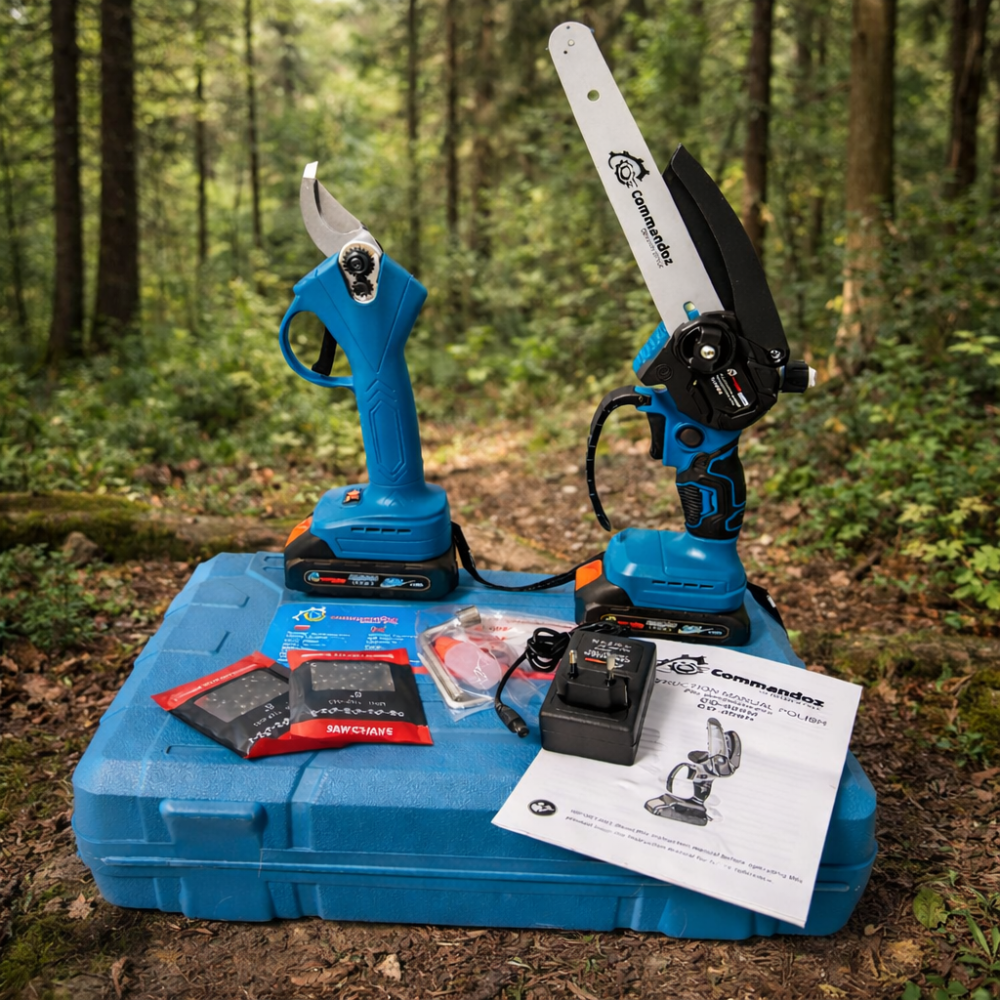 Набор пыли и секатора на аккумуляторе Commando 36 В 4 А. г,Секатор с пилой в кейсе 4500 об мин Львов - изображение 1