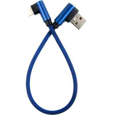 Дата кабель USB 2.0 AM to Lightning 0.25m blue Dengos (NTK-L-UG-SHRT-SET-BLUE) Вінниця