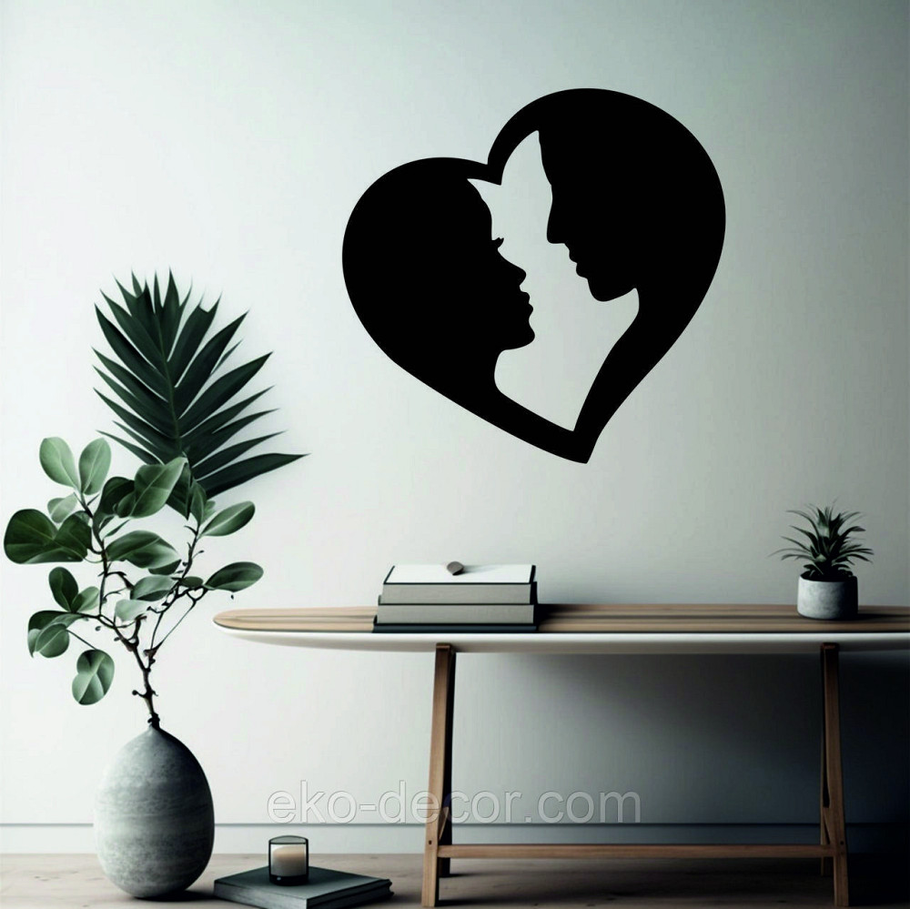 Декоративное настенное Панно «Влюбленные», Декор на стену 90*90 см, Черный Киев - изображение 6