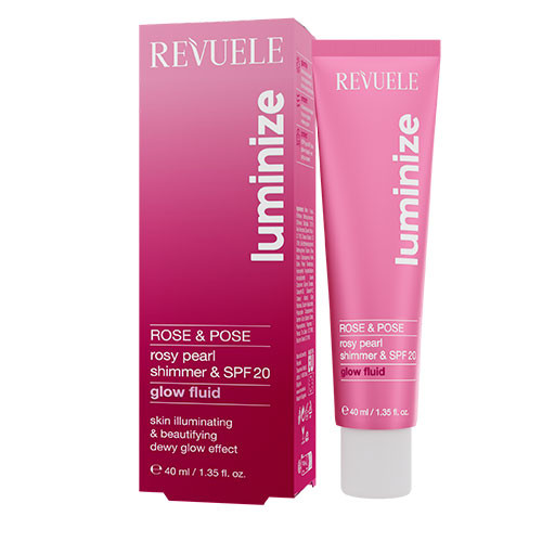 Флюид Мерцающий Rose & pose из SPF20 glow fluid Revuele 40 мл Киев - изображение 2