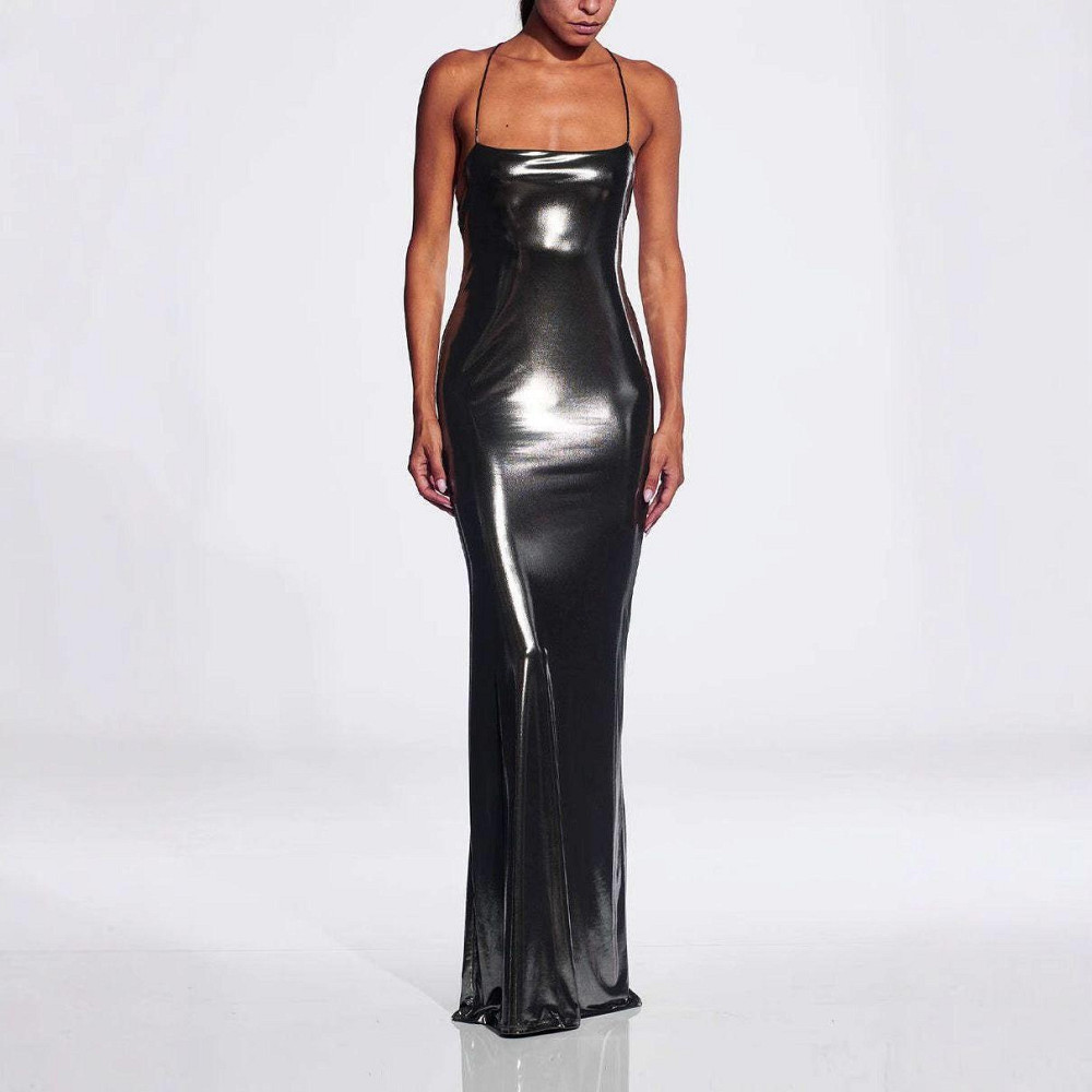 Женское блестящее платье черный M Киев - изображение 3