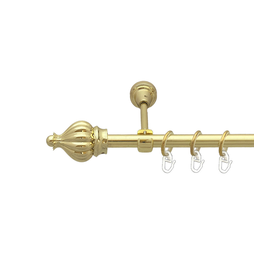 Карниз Orvit Таджа металевий однорядний відкритий Золото 16 мм 300 см (00-00014130) Львів - фото 1