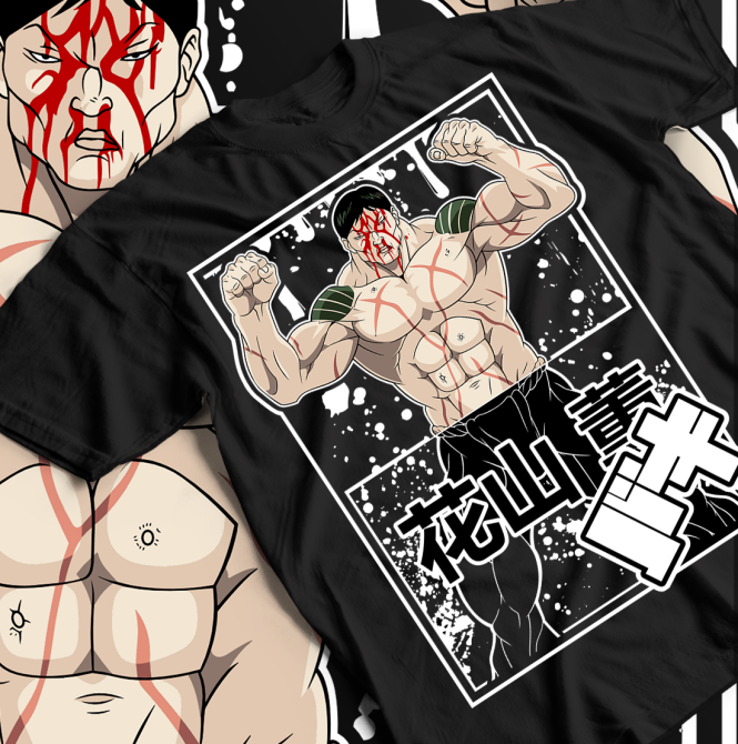 Футболка для хлопчика з аніме принтом Бакі Грапплер Аніме Гіфт оверсайз (зріст від 165 до 180) Чорний AnimeJ0616m Дніпро - фото 1