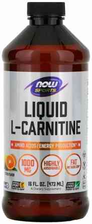 L-карнітин Now Foods L-Carnitine Sports 1000 мг 473 мл Цитрус Київ