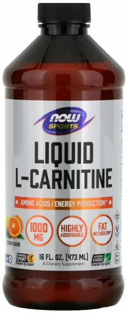 L-карнітин Now Foods L-Carnitine Sports 1000 мг 473 мл Цитрус Київ - фото 1
