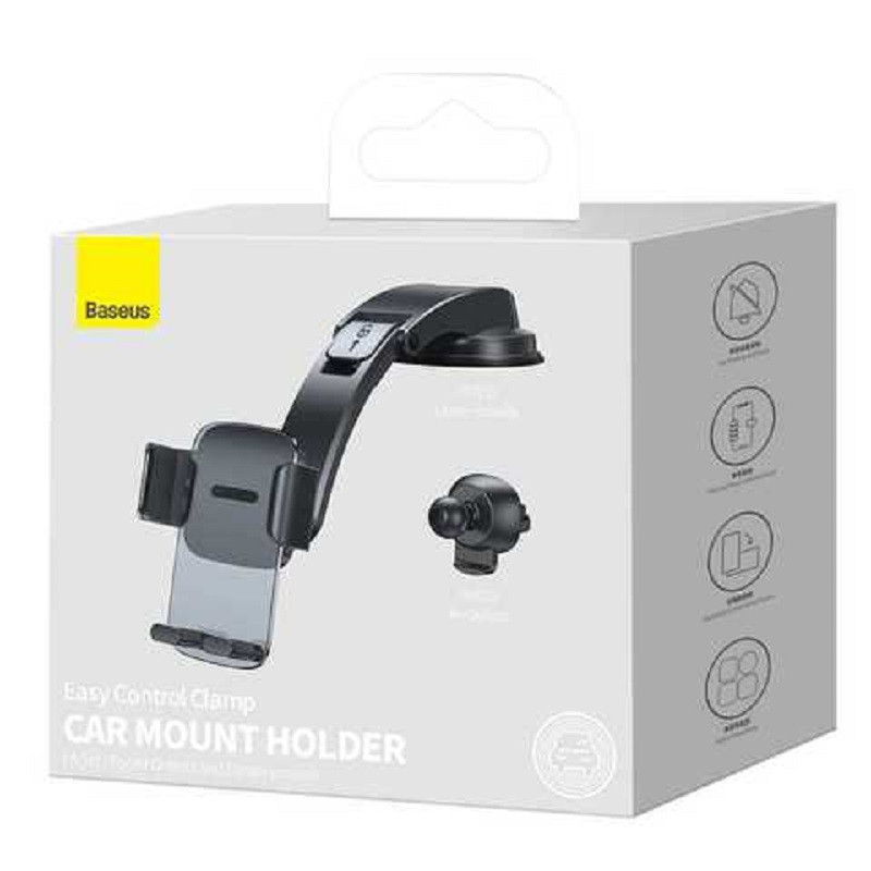 Автотримач для телефона Baseus Easy Control Clamp Car Mount Holder (A Set)  Black Киев - изображение 2